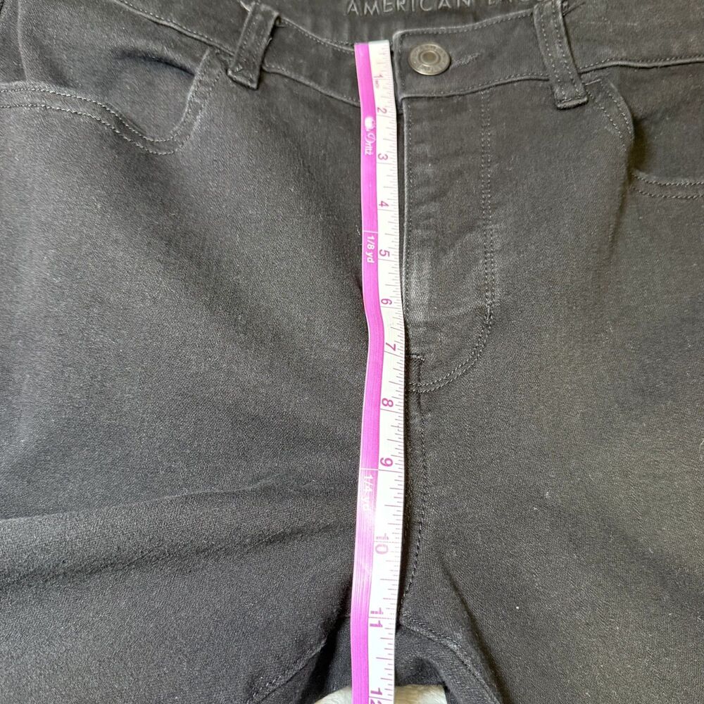 American Eagle Womens Size 12 Long The Dream Jean Black High Rise Jegging Skinny - Picture 10 of 16